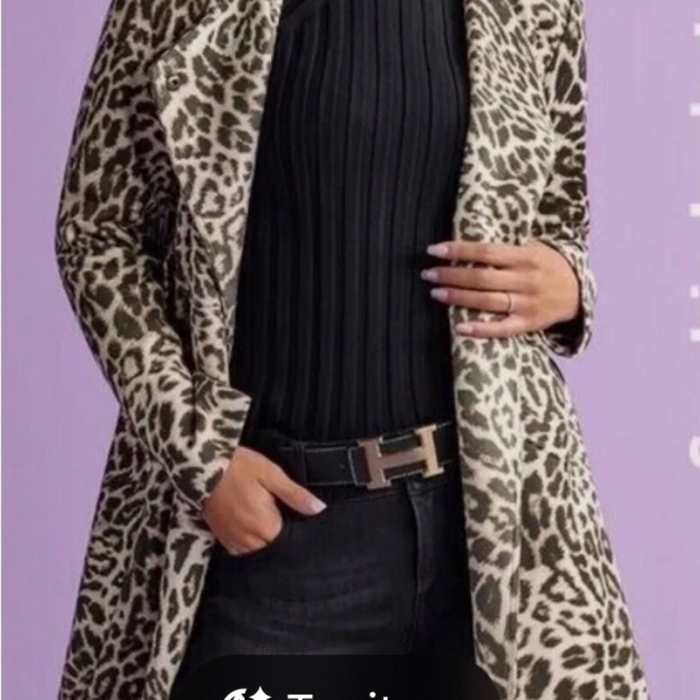 CAbi Sophia Double Breasted Jack Leopard Jacket NEW!